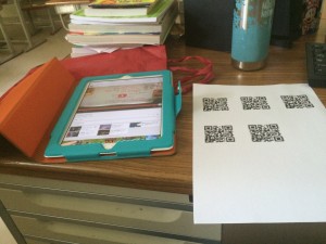 Ready for the QR coded instructional video my students made.  YouTube and QR codes are great together!