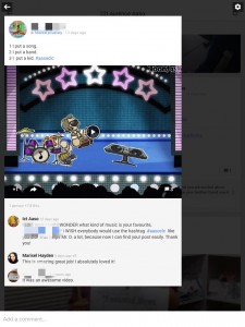 Two teachers and another second grade boy commented on this second grade student's Toontastic video and blog post.  I love the interaction going on here!  I hope that he feels appreciated and motivated.